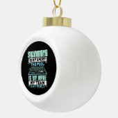 Grappig Zwem Citaat Keramische Bal Ornament (Rechts)