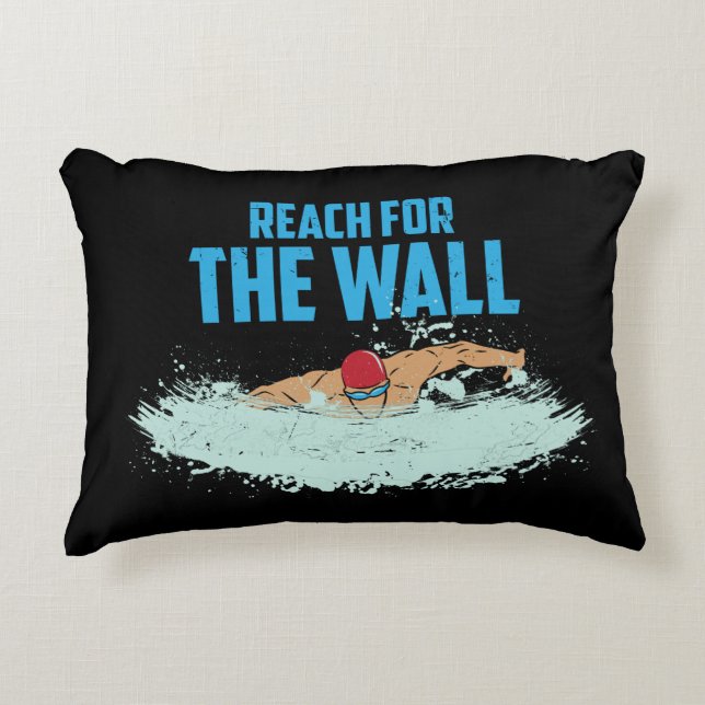 Grappig Zwem Citaat Zwemmer Cadeau Accent Kussen (Voorkant)