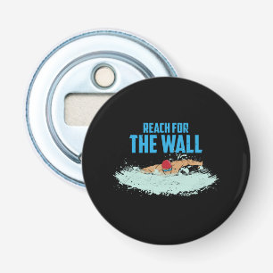 Grappig Zwem Citaat Zwemmer Cadeau Button Flesopener