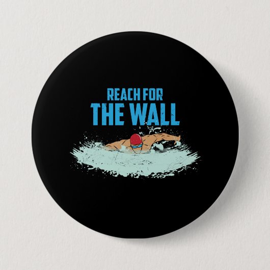 Grappig Zwem Citaat Zwemmer Cadeau Ronde Button 7,6 Cm (Voorkant)