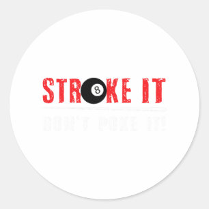 Grappig zwembad biljart slag het niet porren het g ronde sticker