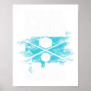 Grappig zwembad Biljart Zwembad Sport Tafel Speler Poster