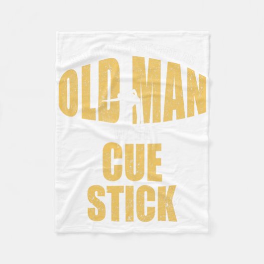Grappig zwembad biljartspeler snooker oud Man met Fleece Deken (Voorkant)