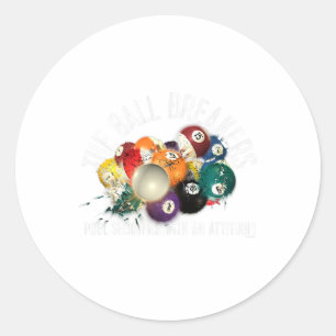 Grappig zwembad De balbrekers zwembad met houding Ronde Sticker