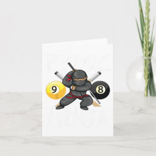 Grappig zwembad ninja schattig zak biljart jongens kaart