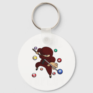 Grappig zwembad ninja schattig zak biljart jongens sleutelhanger