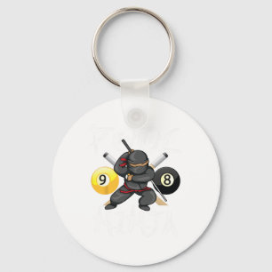 Grappig zwembad ninja schattig zak biljart jongens sleutelhanger