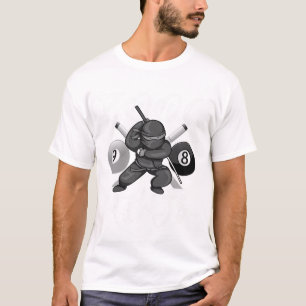 Grappig zwembad ninja schattig zak biljart jongens t-shirt