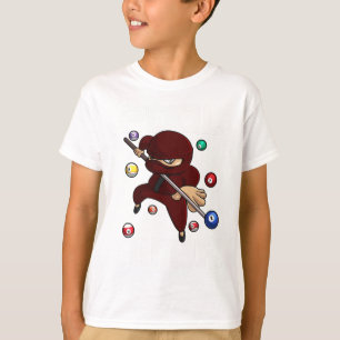 Grappig zwembad ninja schattig zak biljart jongens t-shirt