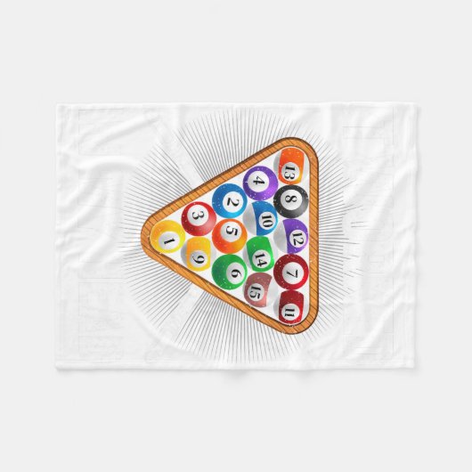 Grappig zwembad ontwerp voor mannen vrouwen biljar fleece deken (Voorkant (Horizontaal))