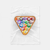 Grappig zwembad ontwerp voor mannen vrouwen biljar fleece deken (Voorkant)