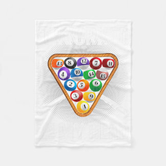 Grappig zwembad ontwerp voor mannen vrouwen biljar fleece deken