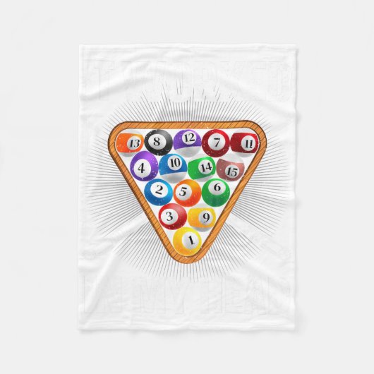 Grappig zwembad ontwerp voor mannen vrouwen biljar fleece deken (Voorkant)