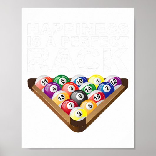 Grappig Zwembad Snooker Perfect Rack Biljart 8 Poster (Voorkant)