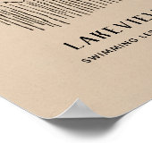 Grappig zwemdiagram met aangepaste teksten poster (Hoek)