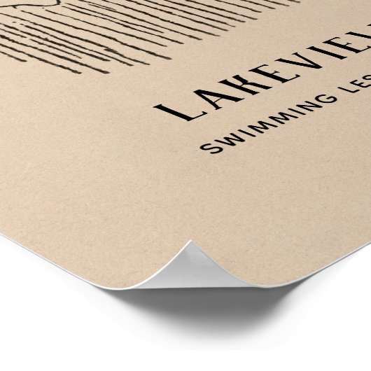 Grappig zwemdiagram met aangepaste teksten poster (Hoek)