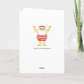 grappig zwemkerst feestdagen kaart (Achterkant)