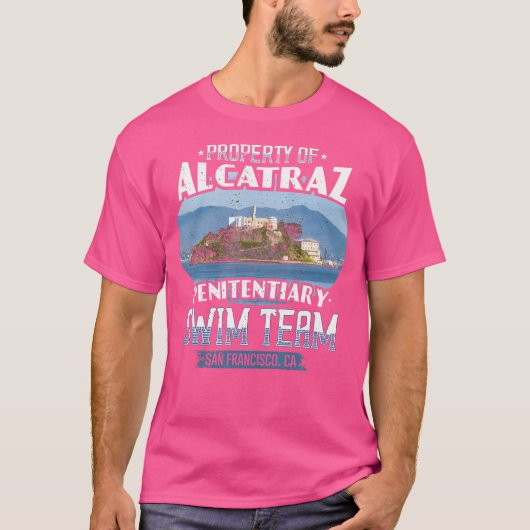 Grappig zwemmen Alcatraz Zwemteam T-shirt (Voorkant)