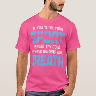 Grappig zwemmen als je denkt dat je sport een hard t-shirt