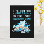 grappig zwemmen, als je denkt dat je sport is kaart (Gele Bloem)