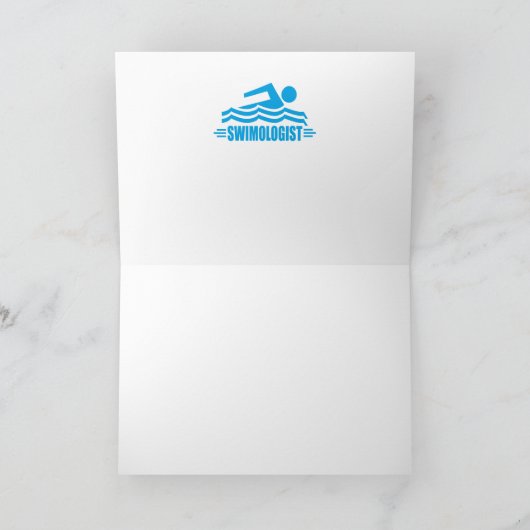 Grappig zwemmen kaart (Binnen)