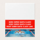 Grappig Zwemmen Kerstkaarten Kaart (Buitenkant ongevouwen)