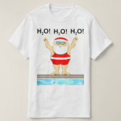 Grappig zwemmen Kerstmis T-shirt (Design voorkant)