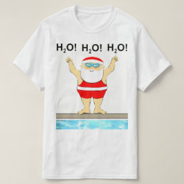 Grappig zwemmen Kerstmis T-shirt