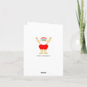 grappig zwemmen met Kerstmis Feestdagen Kaart (Achterkant)