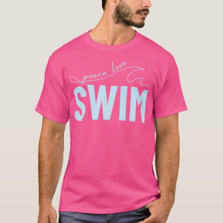 Grappig Zwemmen Shirt Vrouwen Meisjes Zwemmer Peac