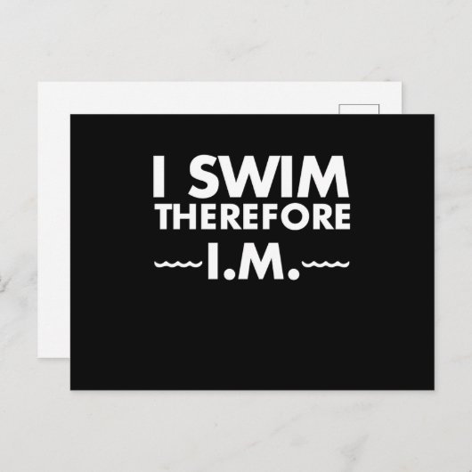 Grappig zwemmen voor een zwemmer die IM zwemt Briefkaart (Voorkant / Achterkant)
