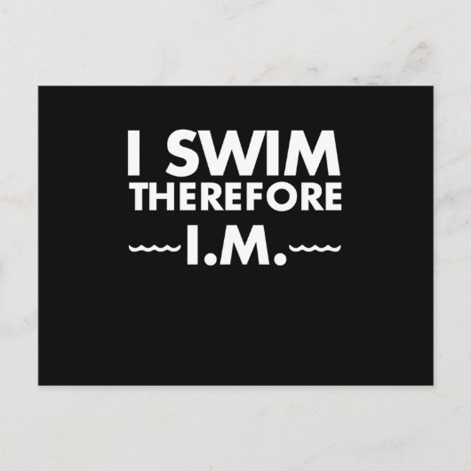 Grappig zwemmen voor een zwemmer die IM zwemt Briefkaart (Voorkant)