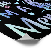 Grappig Zwemmen Workout Zeemeermin Ik kan niet ren Poster (Hoek)