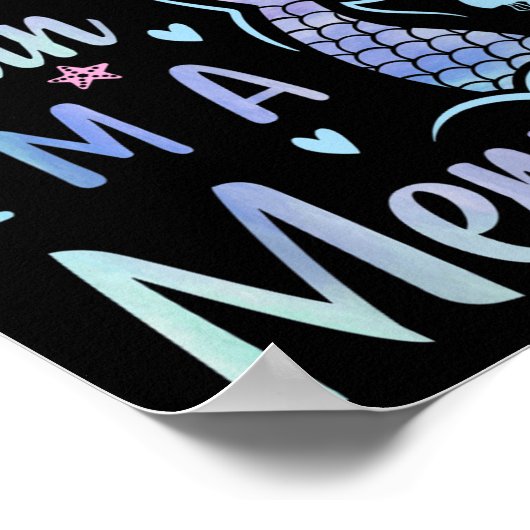 Grappig Zwemmen Workout Zeemeermin Ik kan niet ren Poster (Hoek)