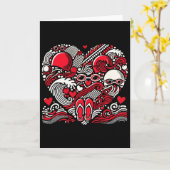 Grappig Zwemmend Hart Valentijn Zwemmer Dames Here Kaart (Gele Bloem)
