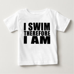 Grappig zwemmers citeert jokes I Swim en daarom be