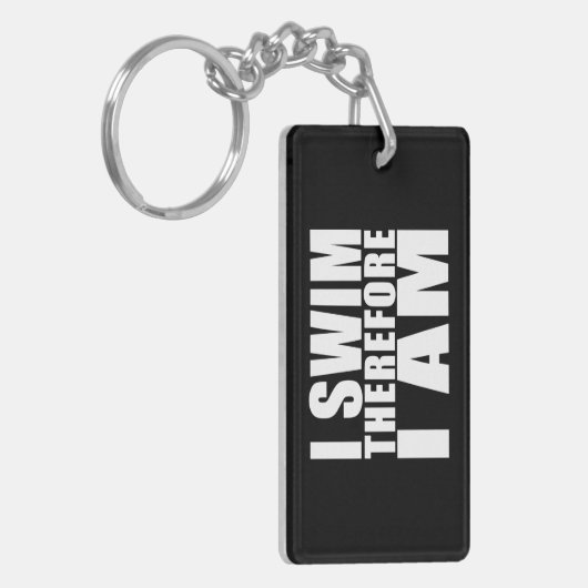 Grappig zwemmers citeert jokes I Swim en daarom be Sleutelhanger (Voorkant Links)