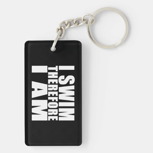 Grappig zwemmers citeert jokes I Swim en daarom be Sleutelhanger (achterkant)