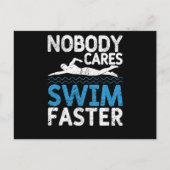 Grappig zwemteam Coach Sport Niemand kan swim geve Briefkaart (Voorkant)