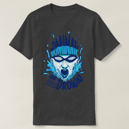 Grappig Zwemwater Polo Domineren of verdrinken cad (Design voorkant)