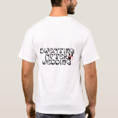 Grappig "Zweten na de bruiloft" ontwerp T-shirt (Achterkant)