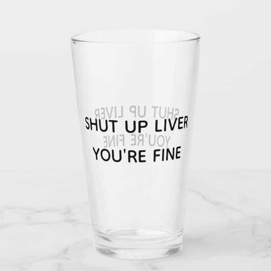 Grappig Zwijg Lever Je bent prima Beer Stein Glas (Achterkant)