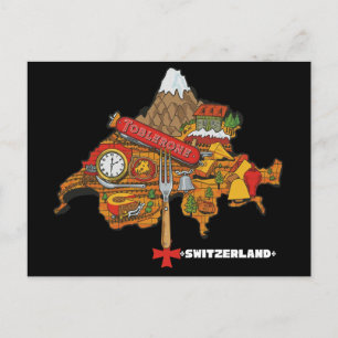Grappig Zwitserland Souvenir Toblerone Zwitserse k Briefkaart