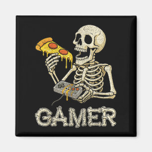 Grappig Zza Gamer Skeleton Gamer Teen Boys Video G Magneet