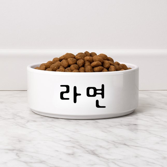 Grappige 라면 Koreaanse Ramyeon hond Voerbakje (Funny 라면 Korean Ramyeon Dog Bowl
)