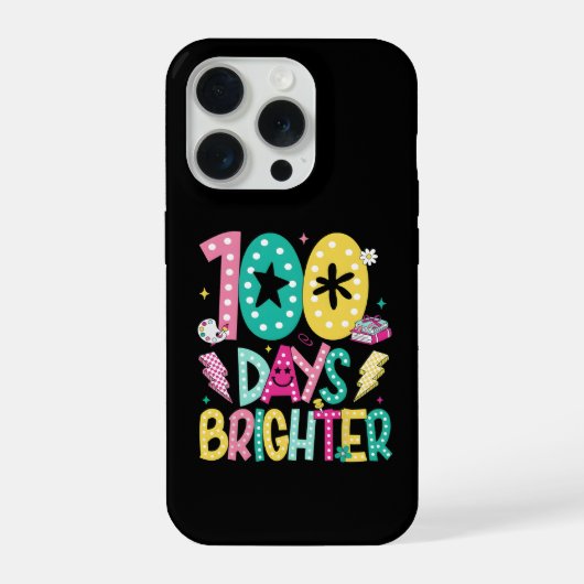 Grappige 100 dagen felle schoolviering leraar iPhone hoesje (Achterkant)