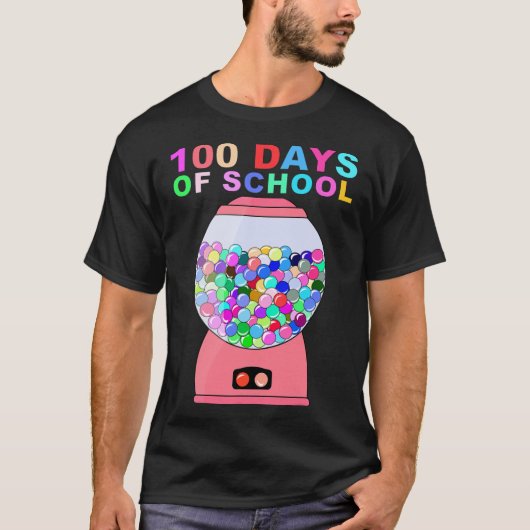 grappige 100 dagen gumballmachine voor kinderen t-shirt (Voorkant)
