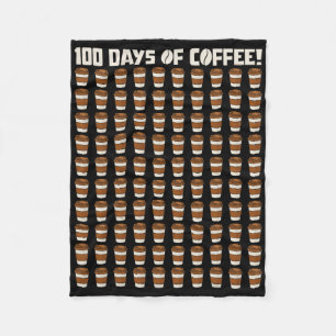 Grappige 100 dagen koffie leraar Gelukkige 100e da Fleece Deken