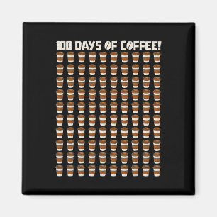 Grappige 100 dagen koffie leraar Gelukkige 100e da Magneet