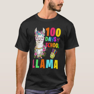 Grappige 100 dagen school lama leraar student t-shirt